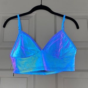 Holographic tank top.